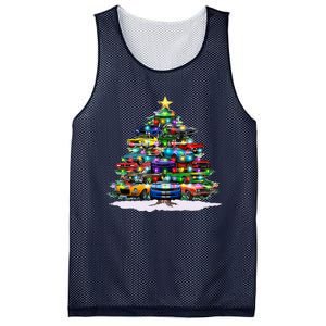 Funny Christmas Muscle Car Christmas Tree Mesh Reversible Basketball Jersey Tank