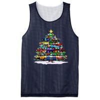 Funny Christmas Muscle Car Christmas Tree Mesh Reversible Basketball Jersey Tank