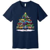 Funny Christmas Muscle Car Christmas Tree Premium T-Shirt