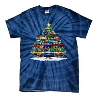 Funny Christmas Muscle Car Christmas Tree Tie-Dye T-Shirt