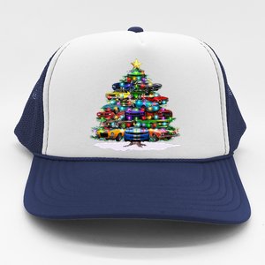 Funny Christmas Muscle Car Christmas Tree Trucker Hat