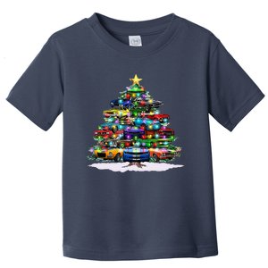 Funny Christmas Muscle Car Christmas Tree Toddler T-Shirt