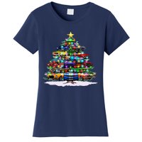 Funny Christmas Muscle Car Christmas Tree Women's T-Shirt