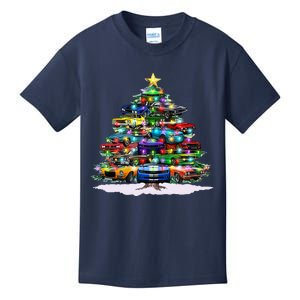 Funny Christmas Muscle Car Christmas Tree Kids T-Shirt