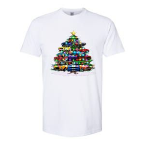 Funny Christmas Muscle Car Christmas Tree Softstyle CVC T-Shirt