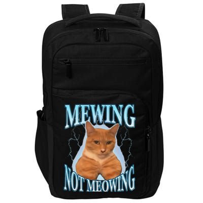 Funny Cat Meme Mewing Looksmax Meowing Cat Trend Impact Tech Backpack