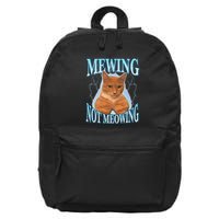 Funny Cat Meme Mewing Looksmax Meowing Cat Trend 16 in Basic Backpack
