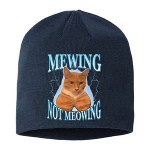 Funny Cat Meme Mewing Looksmax Meowing Cat Trend Sustainable Beanie