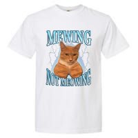 Funny Cat Meme Mewing Looksmax Meowing Cat Trend Garment-Dyed Heavyweight T-Shirt