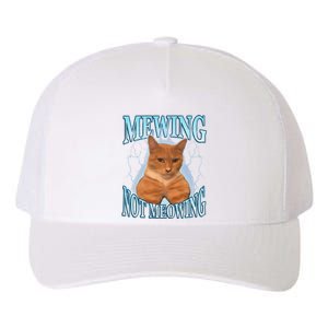 Funny Cat Meme Mewing Looksmax Meowing Cat Trend Yupoong Adult 5-Panel Trucker Hat