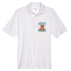 Funny Cat Meme Mewing Looksmax Meowing Cat Trend Men's Origin Performance Pique Polo