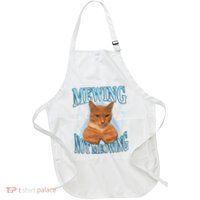 Funny Cat Meme Mewing Looksmax Meowing Cat Trend Apron