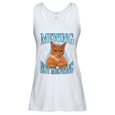 Funny Cat Meme Mewing Looksmax Meowing Cat Trend Ladies Essential Flowy Tank