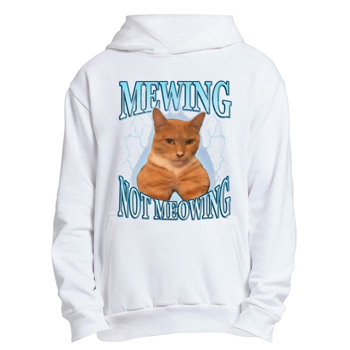 Funny Cat Meme Mewing Looksmax Meowing Cat Trend Urban Pullover Hoodie