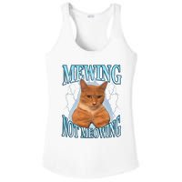 Funny Cat Meme Mewing Looksmax Meowing Cat Trend Ladies PosiCharge Competitor Racerback Tank