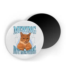 Funny Cat Meme Mewing Looksmax Meowing Cat Trend Magnet