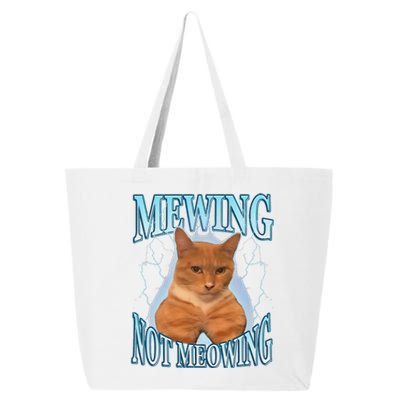 Funny Cat Meme Mewing Looksmax Meowing Cat Trend 25L Jumbo Tote