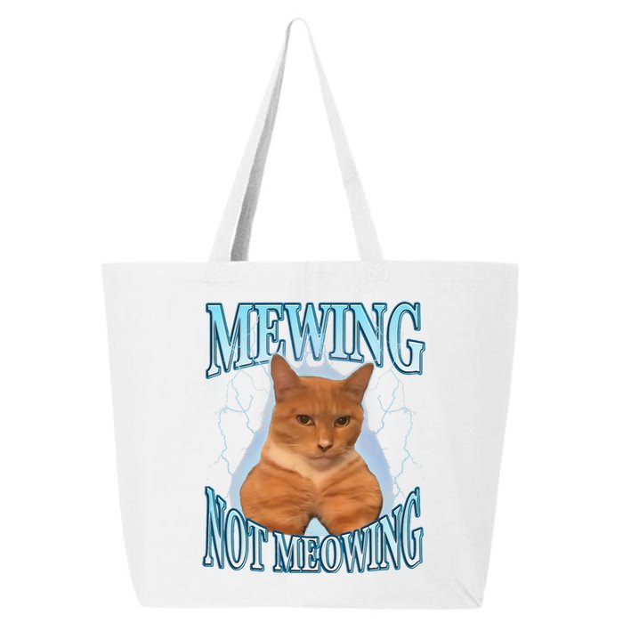 Funny Cat Meme Mewing Looksmax Meowing Cat Trend 25L Jumbo Tote