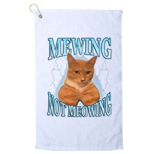 Funny Cat Meme Mewing Looksmax Meowing Cat Trend Platinum Collection Golf Towel