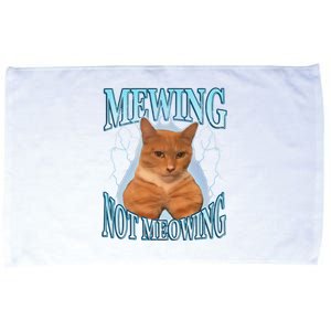 Funny Cat Meme Mewing Looksmax Meowing Cat Trend Microfiber Hand Towel