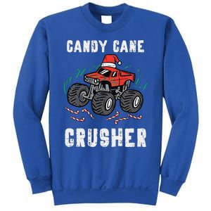 Funny Christmas Monster Truck Candy Cane Crusher Xmas Sweatshirt