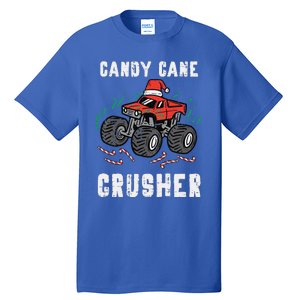 Funny Christmas Monster Truck Candy Cane Crusher Xmas Tall T-Shirt