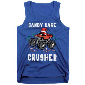 Funny Christmas Monster Truck Candy Cane Crusher Xmas Tank Top