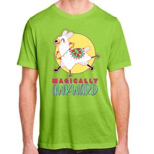 Funny Cute Magically Awkward Llama Alpaca Adult ChromaSoft Performance T-Shirt