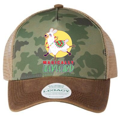 Funny Cute Magically Awkward Llama Alpaca Legacy Tie Dye Trucker Hat