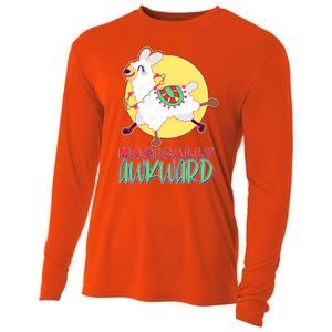 Funny Cute Magically Awkward Llama Alpaca Cooling Performance Long Sleeve Crew