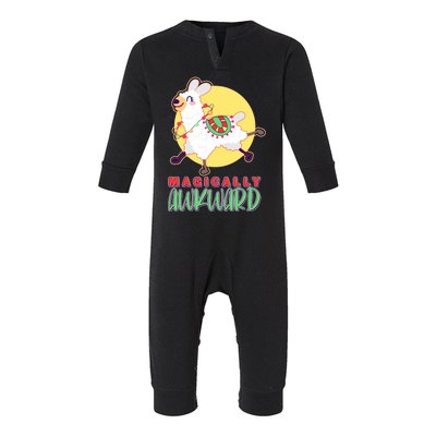 Funny Cute Magically Awkward Llama Alpaca Infant Fleece One Piece