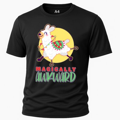 Funny Cute Magically Awkward Llama Alpaca Performance Shirt