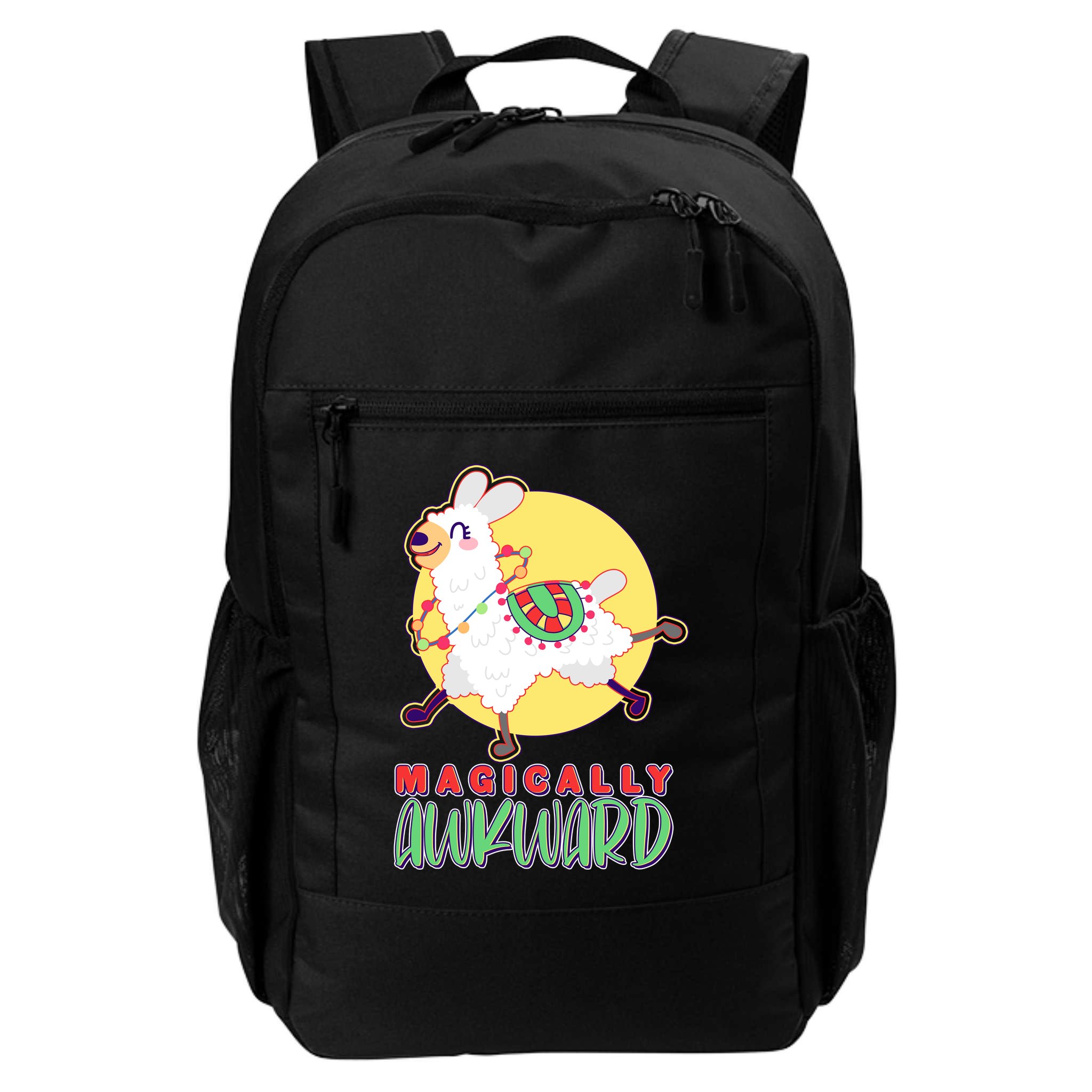 Funny Cute Magically Awkward Llama Alpaca Backpack