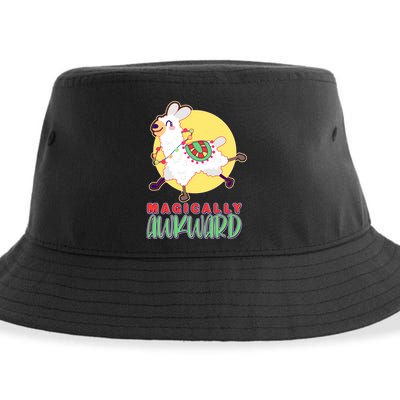 Funny Cute Magically Awkward Llama Alpaca Sustainable Bucket Hat