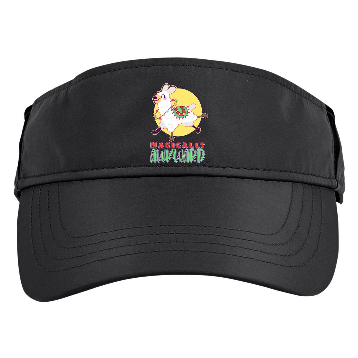Funny Cute Magically Awkward Llama Alpaca Adult Drive Performance Visor