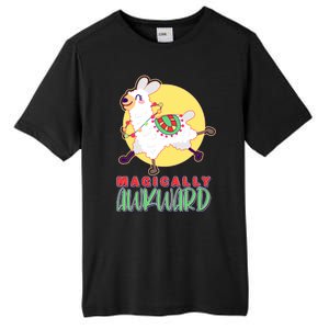 Funny Cute Magically Awkward Llama Alpaca Tall Fusion ChromaSoft Performance T-Shirt