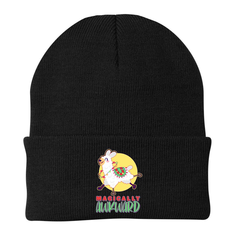 Funny Cute Magically Awkward Llama Alpaca Beanie