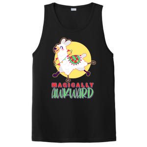 Funny Cute Magically Awkward Llama Alpaca PosiCharge Competitor Tank