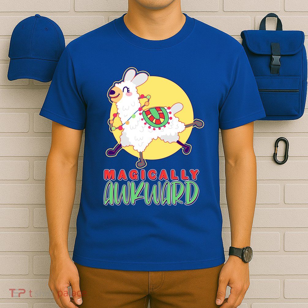 Funny Cute Magically Awkward Llama Alpaca T-Shirt
