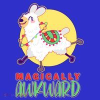 Funny Cute Magically Awkward Llama Alpaca T-Shirt