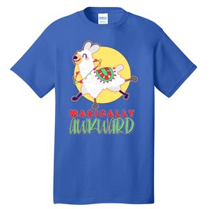 Funny Cute Magically Awkward Llama Alpaca Tall T-Shirt