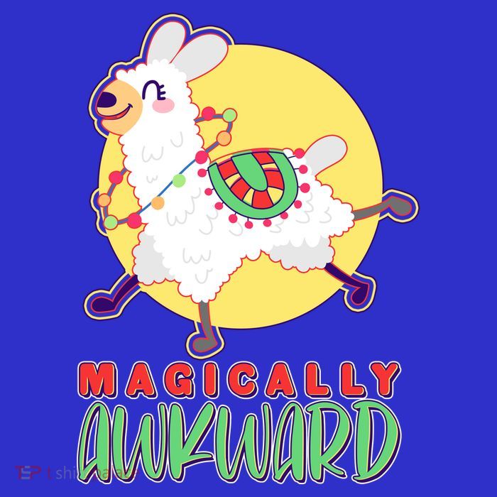 Funny Cute Magically Awkward Llama Alpaca 16 in Basic Backpack