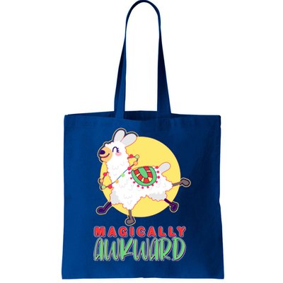 Funny Cute Magically Awkward Llama Alpaca Tote Bag