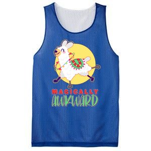 Funny Cute Magically Awkward Llama Alpaca Mesh Reversible Basketball Jersey Tank