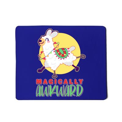 Funny Cute Magically Awkward Llama Alpaca Mousepad