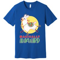 Funny Cute Magically Awkward Llama Alpaca Premium T-Shirt