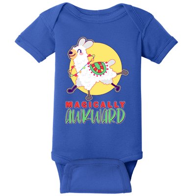 Funny Cute Magically Awkward Llama Alpaca Baby Bodysuit