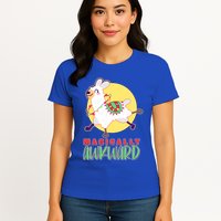 Funny Cute Magically Awkward Llama Alpaca Womens T-Shirt