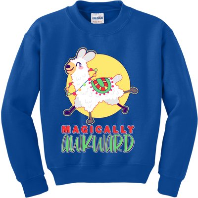 Funny Cute Magically Awkward Llama Alpaca Kids Sweatshirt