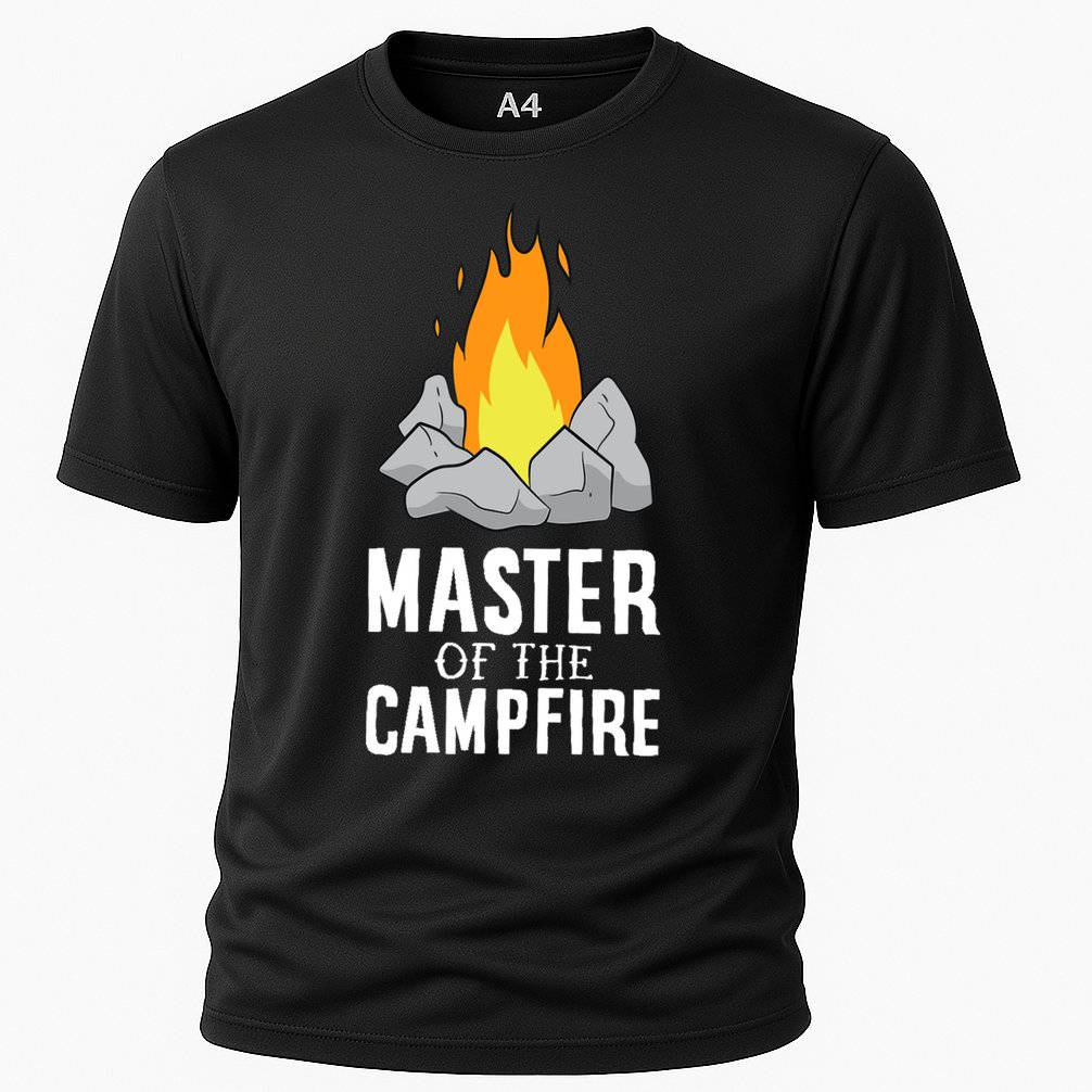 Funny Camping Master Of The Campfire Outdoor Camper Cooling Performance Crew T-Shirt